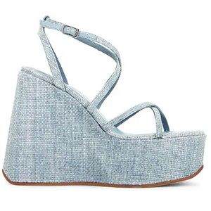 Jeffrey Campbell Oliana Platform Sandal in Blue Woven